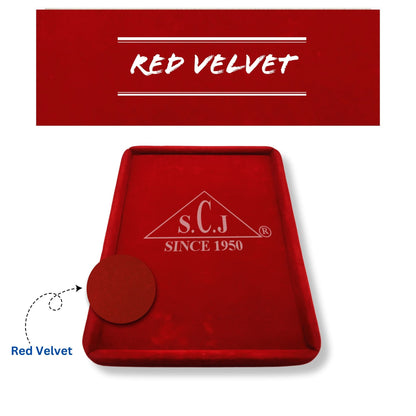 Red Velvet Round Boundary Jewellery Display Tray