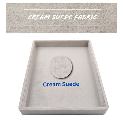 Cream Suede Fabric Jewellery Display tray(Long Height)
