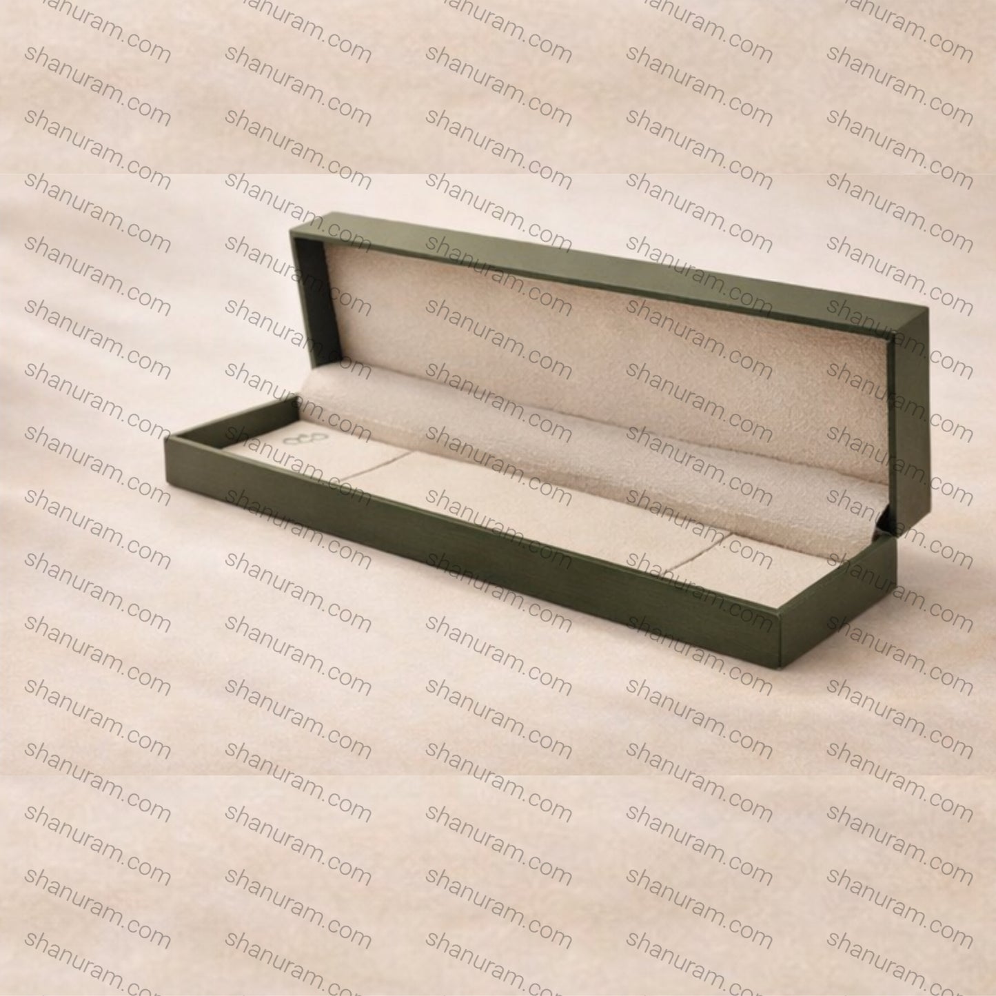 SCJ Luxury Green Chain Box – Premium Velvet Jewellery Chain Storage Box