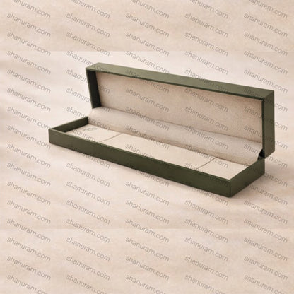 SCJ Luxury Green Chain Box – Premium Velvet Jewellery Chain Storage Box