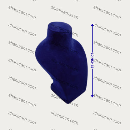 Dummy Purple Suede Stand for Necklace with curve, 10" inch