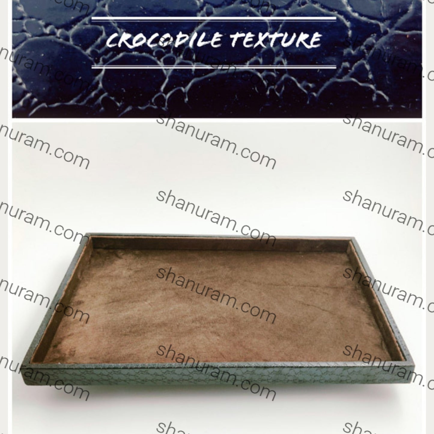 Crocodile Rexine Material Jewellery Display Tray(Large)