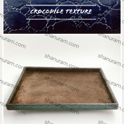 Crocodile Rexine Material Jewellery Display Tray(Large)