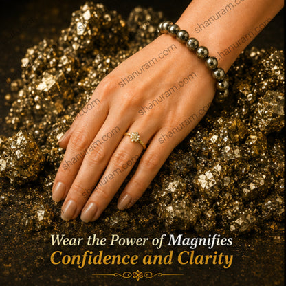 Natural Pyrite Bracelet – Wealth, Protection, Confidence & Positive Energy Bracelet