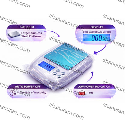 DM.3 Digital Scale 600g × 0.01g | 6 Weighing Modes: g / oz / ozt / dwt / gn / ct