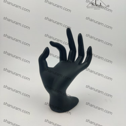 Premium Polyresin Hand Jewelry Display Stand Support Holder Tower Organizer for Bracelet Necklace Watch Ring,Black