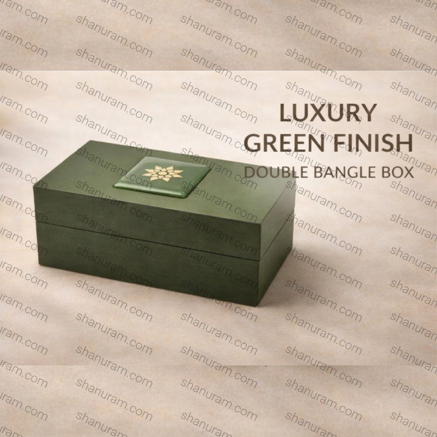 Luxury Green Finish Double Bangle Box | Premium Jewellery Storage & Gift Box