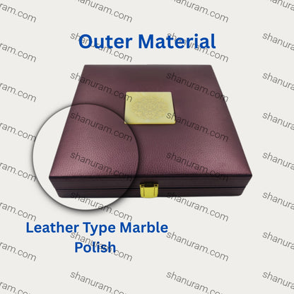 Leather Type Marble Polish Large Necklace Set LED Light Box