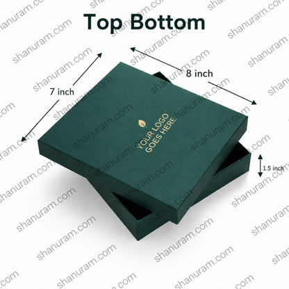 Premium Big Necklace Gift Box | Hard Cardboard Jewelry Packaging Box | Custom Logo Print | 8 x 7 x 1.5 Inch