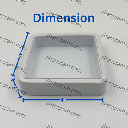 Small White Rexine Tray