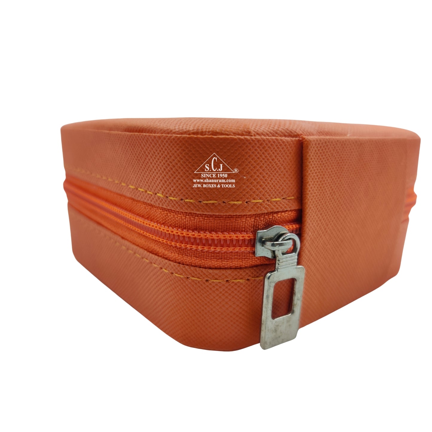 Orange Premium Multi-Function Jewellery Organizer Case for Earrings, Chains & Rings