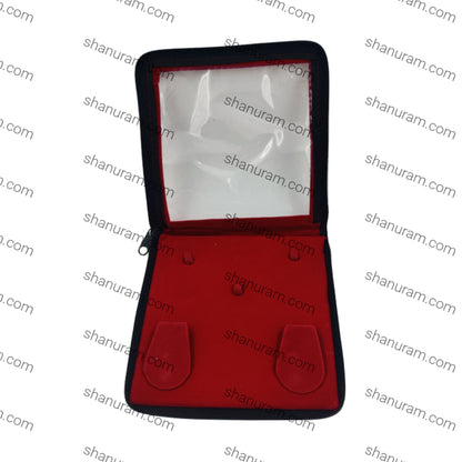 Square Red Velvet Small Necklace Set Zipper Folder