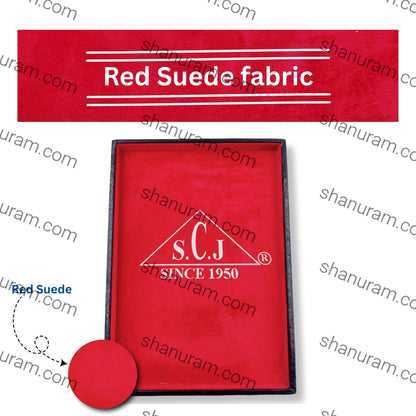 Crocodile red suede fabric Jewellery Display Tray