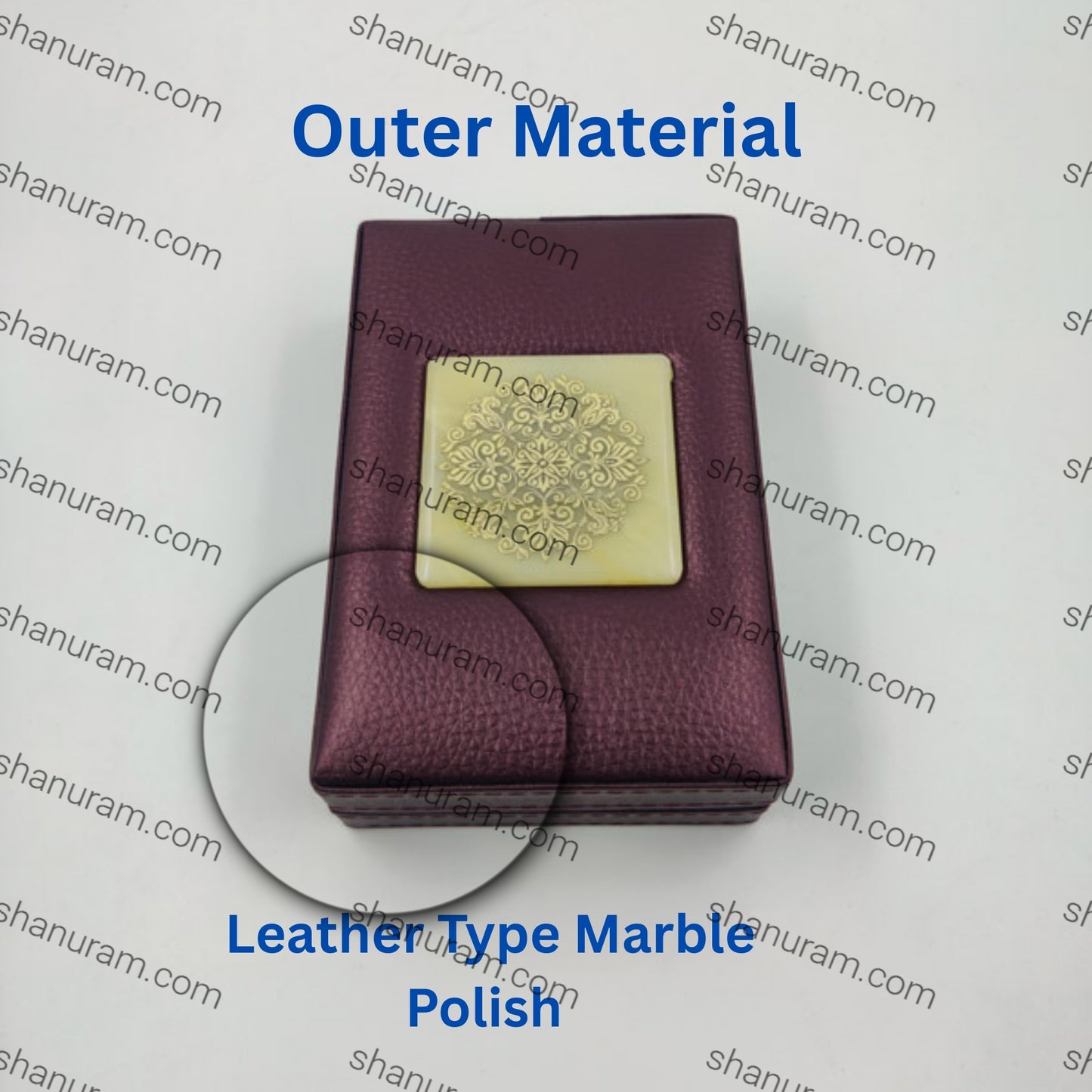Leather Type Marble Polish Pendant Set LED Light Box