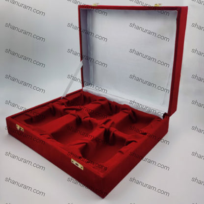 Red Velvet 6-set Silver Plated Glass Box