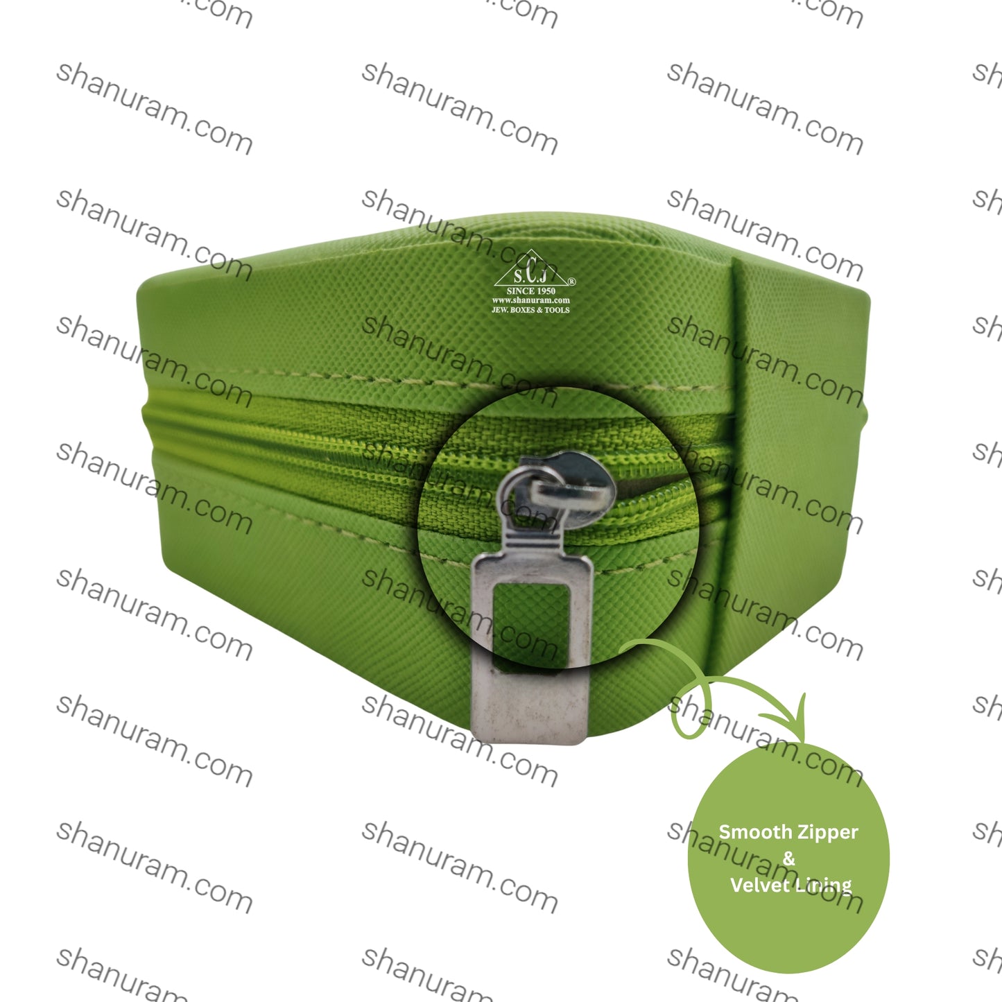 Light Green Premium Multi-Function Jewellery Organizer Case for Earrings, Chains & Rings