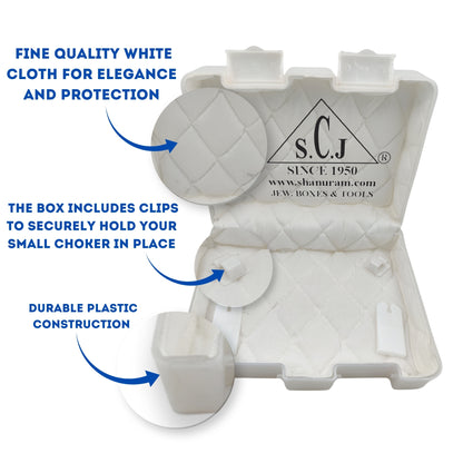 SCJ Small Choker Box – Pack of 10 | Durable Jewellery Storage with Soft Cloth Lining