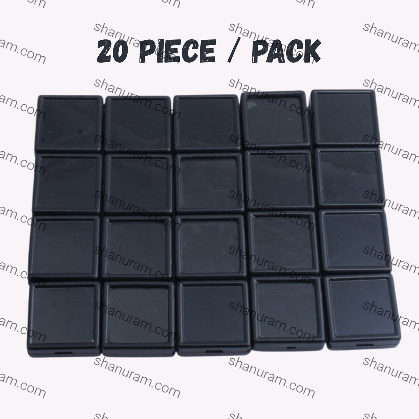 Gem Stone Box Black 20 piece/pack 1.5*1.5 (inch)