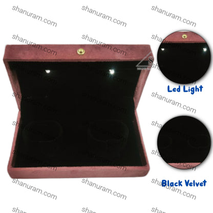 Pink Cuthley Texture Suede Fabric Double Bangle LED Light Box