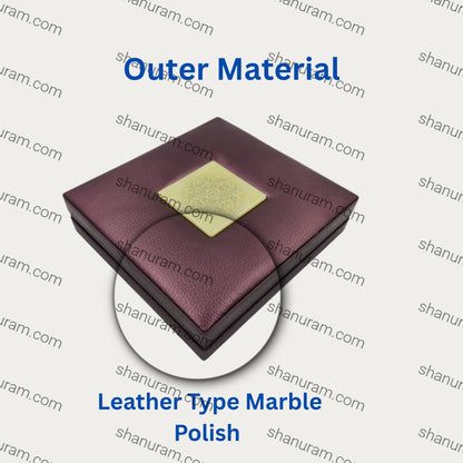 Leather Type Marble Polish Medium Necklace Set LED Light Box