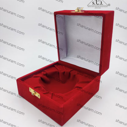 Red Velvet Single Silver Plated Bowl Box