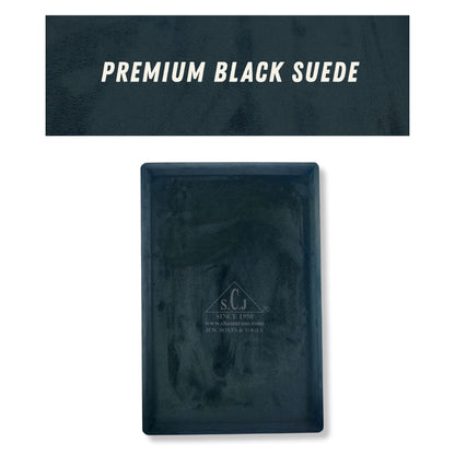 Black Suede Fabric Jewellery Display Tray (Large)