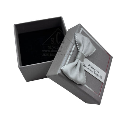 Small Cardboard Cushion Ring Jewellery Boxes – Pack of 12 | Jewellery Gift & Storage Case with Happy Life Tag