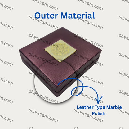 Leather Type Marble Polish Small Necklace Set LED Light Box