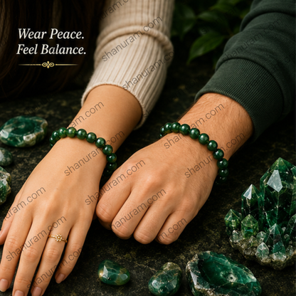 Natural Green Agate Bracelet – Healing Crystal Bracelet for Peace, Clarity & Positive Energy
