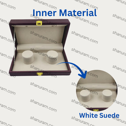 Leather Type Marble Polish Double Bangle (Paatlaa) LED Light Box