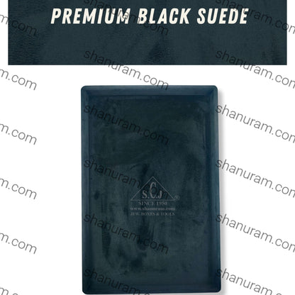 Black Suede Fabric Jewellery Display Tray (Large)