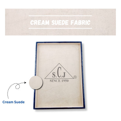 Crocodile Cream Suede Fabric Jewellery Display Tray
