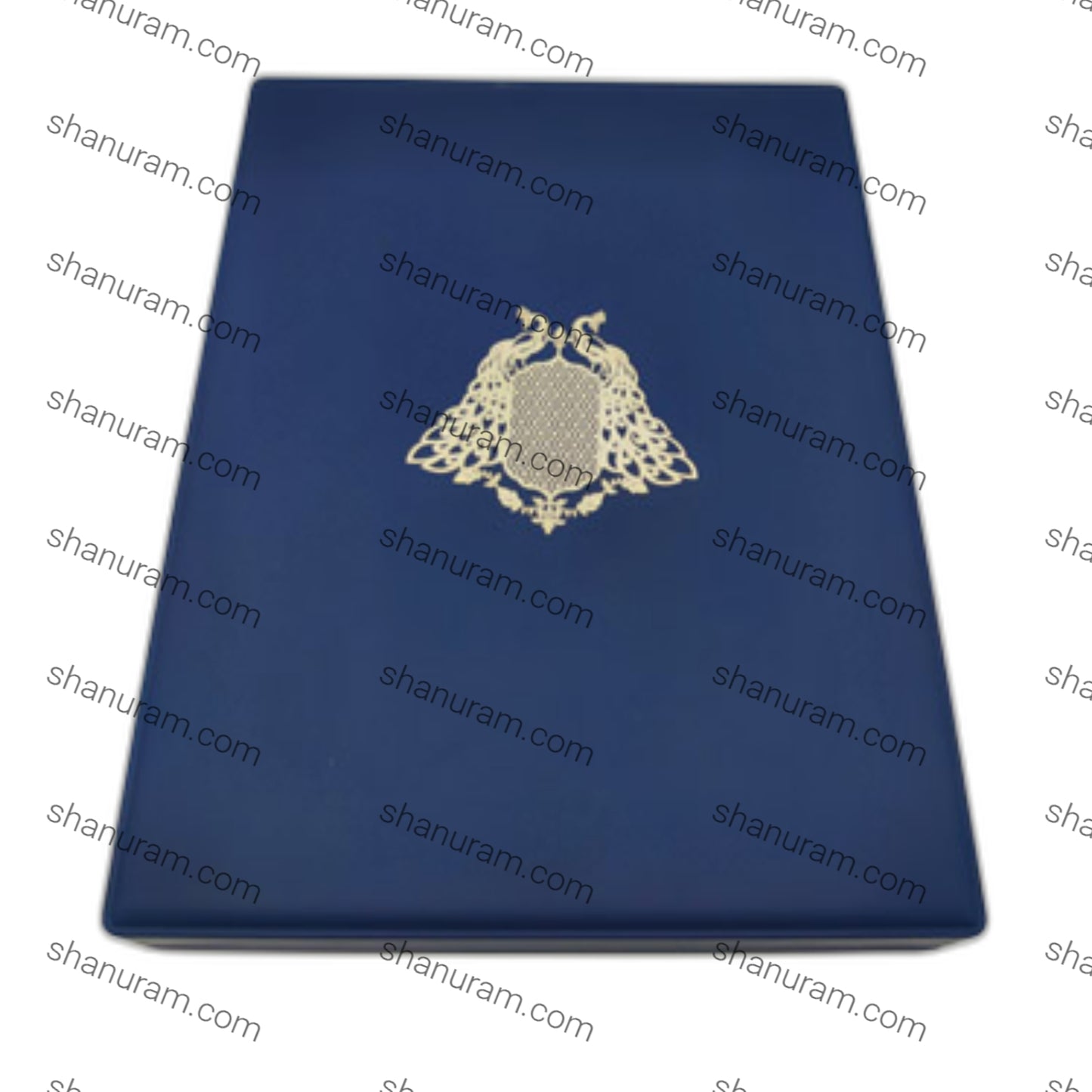 Premium Blue Silk Series Large Necklace Set LED Light Box