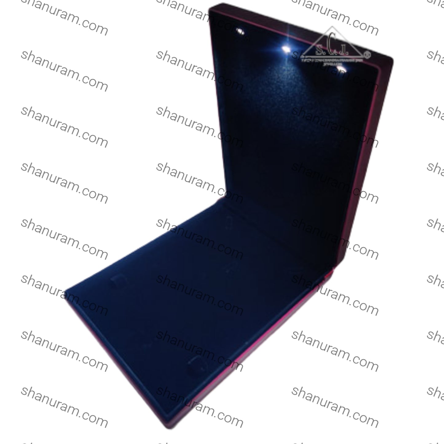 Premium Red Silk Series Large Necklace Set LED Light Box