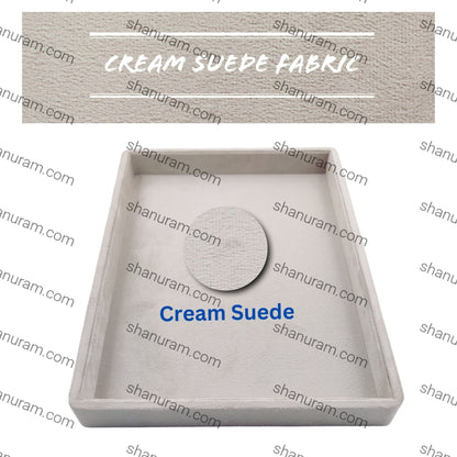 Cream Suede Fabric Jewellery Display tray(Long Height)