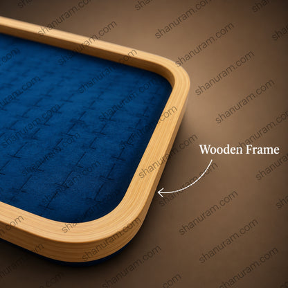 12 x 12 Inch Wooden Velvet Jewelry Display Tray | Premium Ring, Earring & Pendant Organizer Display