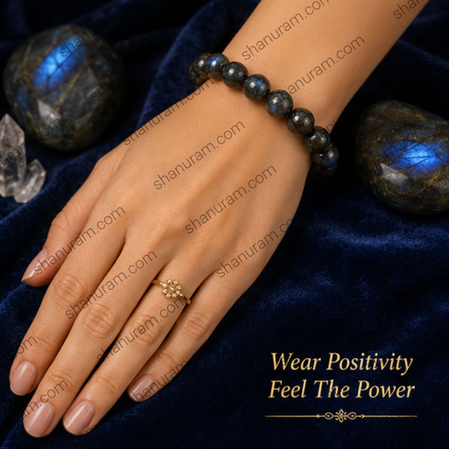 Natural Labradorite Bracelet – Protection, Intuition, Mental Clarity & Positive Energy Bracelet
