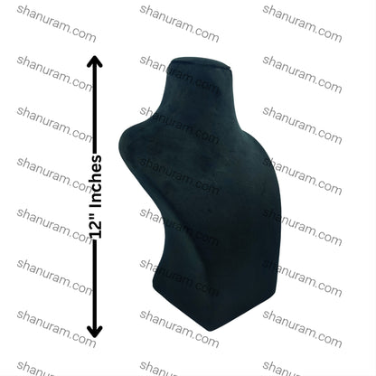 Dummy Black Suede Necklace Stand with Curve