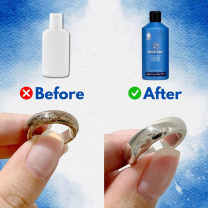 Town Talk Anti-Tarnish Silver Polish | Clean & Protect Silver Items - 250ml