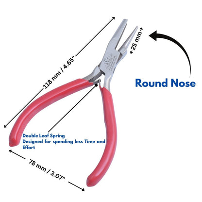 SCJ Round Hollow Pliers Jewelers Wire Wrapping Bending Tool Round Nose Plier