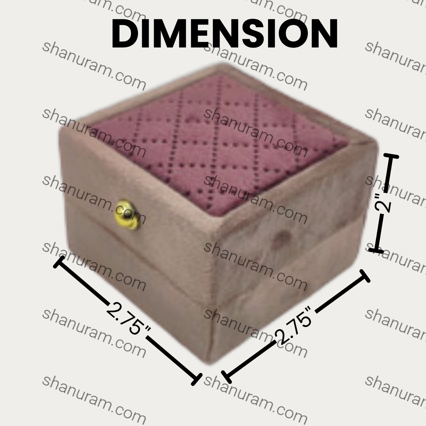 Pink Cuthley Texture Suede Fabric Earring/tops LED Light Box