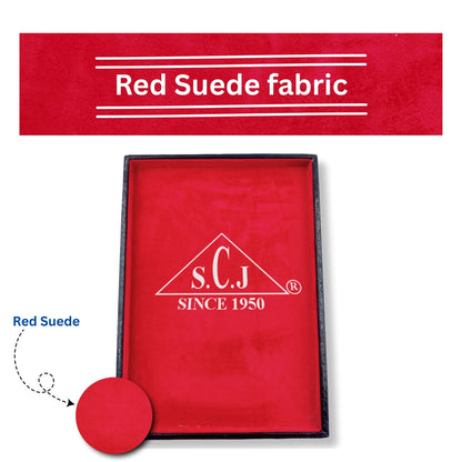 Crocodile red suede fabric Jewellery Display Tray
