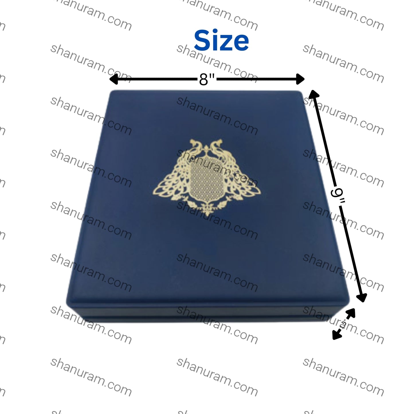Premium Blue Silk Series Medium Necklace Set LED Light Box