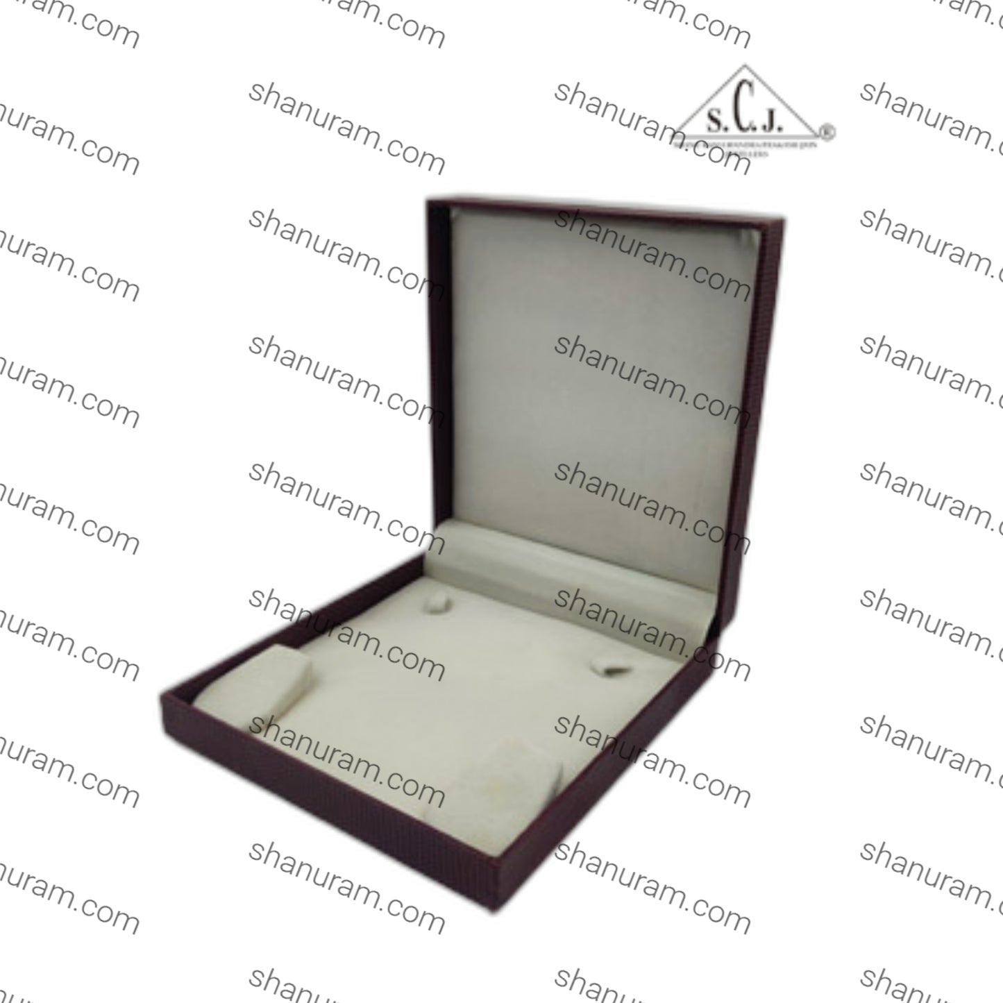 Maroon Crocodile Texture Small Necklace Set Box