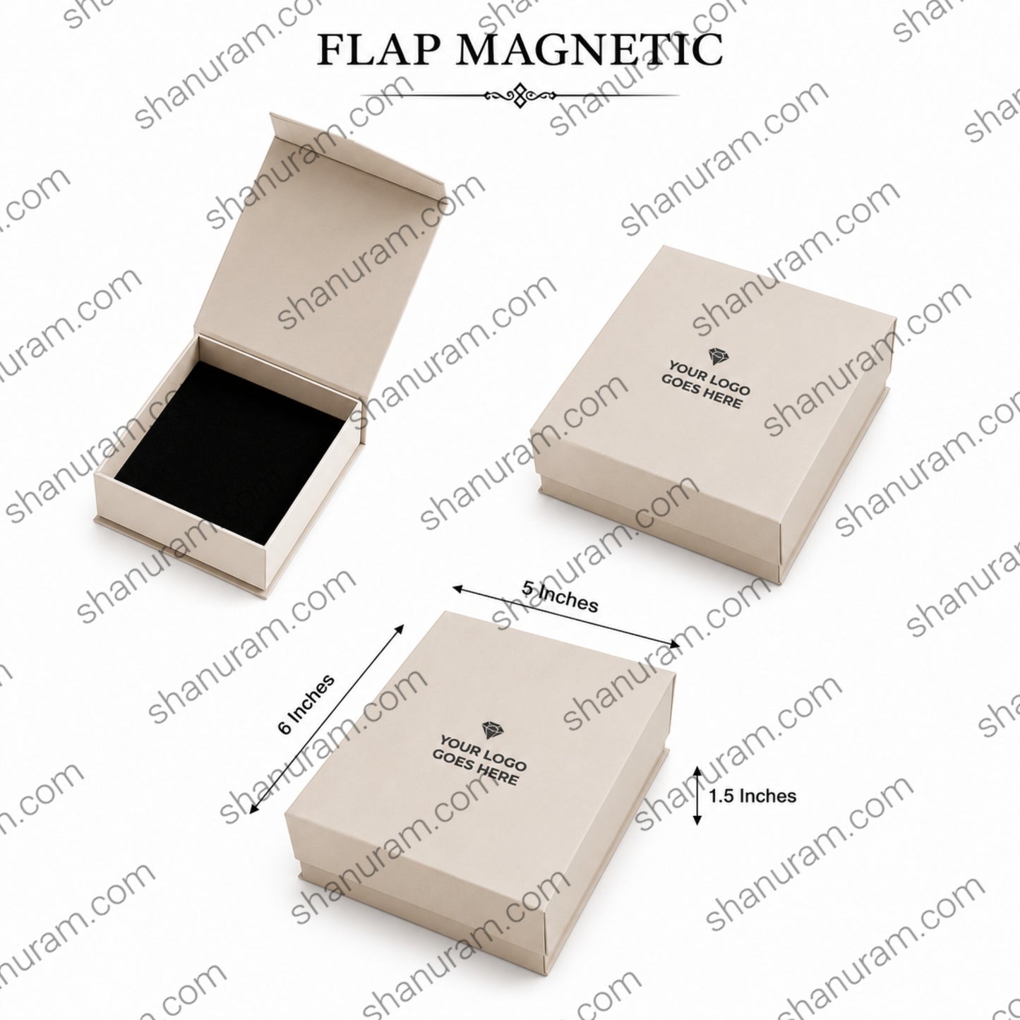 Premium Pendant Set Box | Slider, Magnetic Flap & Top Bottom Hard Cardboard Jewellery Gift Box with Custom Logo Printing