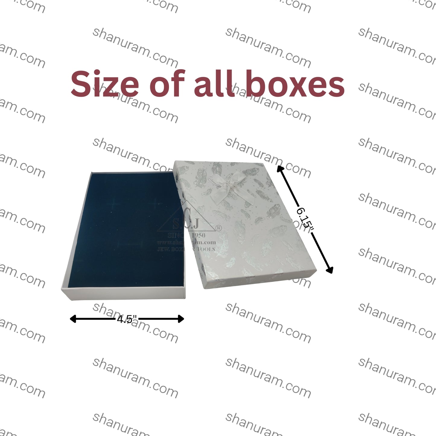 Leaf Printed Jewellery Gift Boxes (6 Pieces Pack) – Multipurpose Jewellery Packaging
