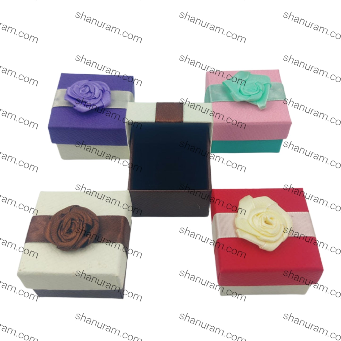 Small Cardboard Cushion  Flower Jewellery Gift Boxes, 24 Pieces/pack