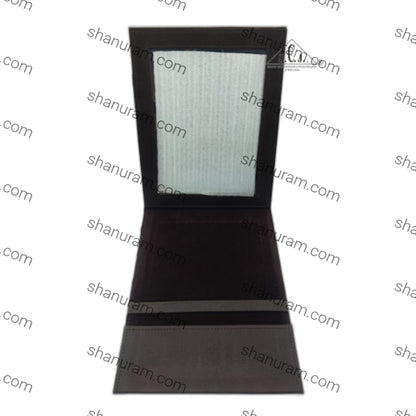 Portable Proffessional Make up Book Mirror With Sturdy Brown PU Leather Frame