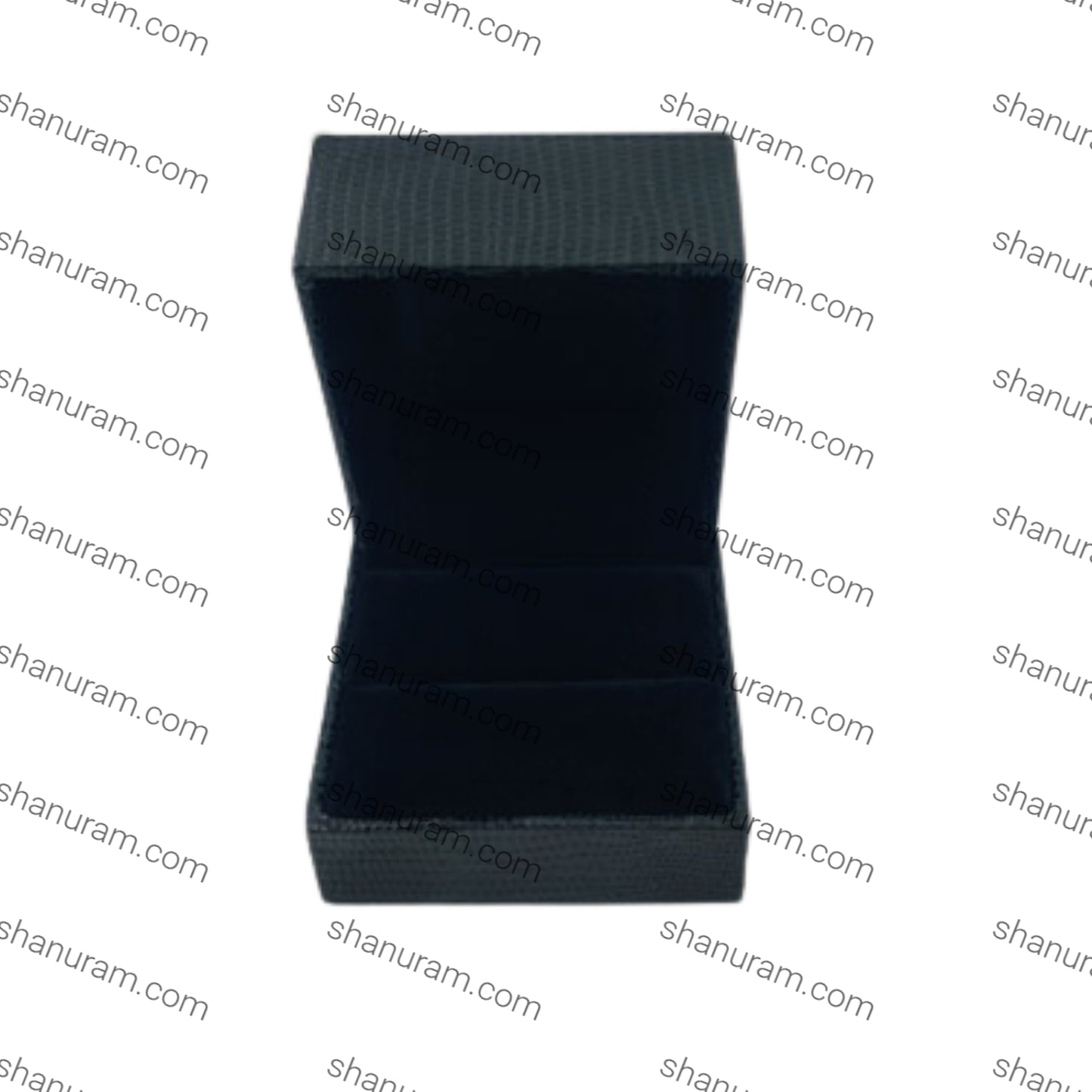 Black Crocodile Texture Big Ring Box