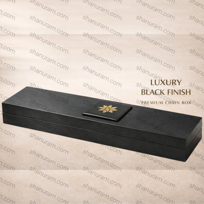SCJ Luxury Black Chain Box – Premium Velvet Jewellery Chain Storage Box